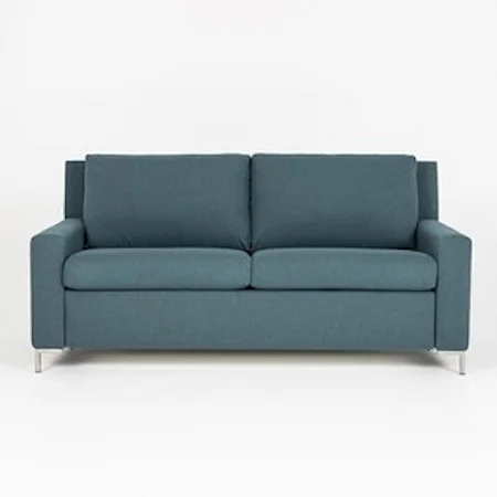 Contemporary Queen Sleeper Sofa Plus with Metal Legs